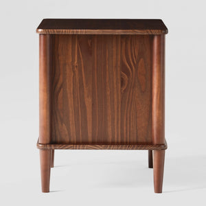 Spindle Mid-century Modern Nightstand with Drawer and Open Cubby for Stylish Storage Solutions