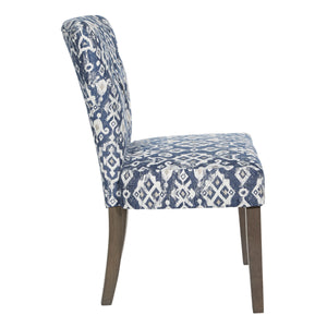 OSP Home Furnishings Andrew Dining Chair  Navy Ikat