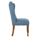 OSP Home Furnishings Jessica Tufted Wing Dining Chair Navy