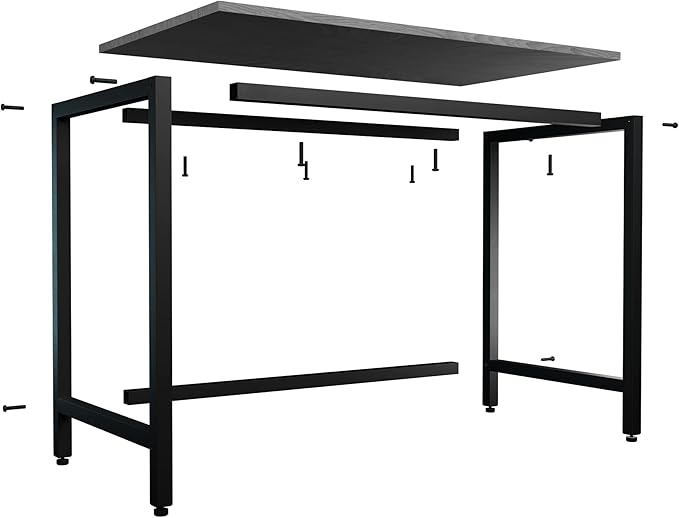 English Elm Edenbrook Metal Desk 40" White — Sturdy Steel Frame, MDF Top, Compact 40"x22" Workspace, Easy Assembly B350P326209