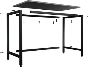 English Elm Edenbrook Metal Desk 40" White — Sturdy Steel Frame, MDF Top, Compact 40"x22" Workspace, Easy Assembly B350P326209