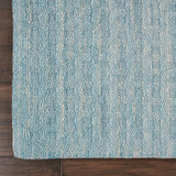 Nourison Perris PERR1 Handmade Woven No Border Indoor Only Contemporary  Rug Sky Blue, Blue 100% Wool 99446226563