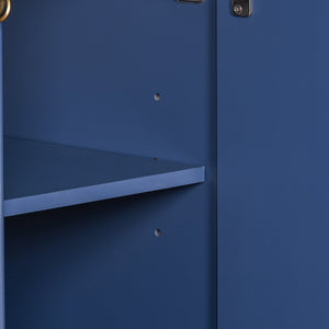 English Elm 36" Modern Bathroom Vanity with Ceramic Sink, Soft-Close Doors, Double-Layer Drawer & Storage Elegance Blue N729P289163C