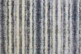 Feizy Rugs Mackay Hand Woven Viscose And Wool Low Pile Striped Rug For Luxurious Modern Home Decor Ivory,Blue Viscose,Wool Mky8824fnvy000e10