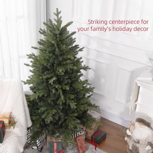 English Elm Homcom 5Ft Artificial Christmas Tree - 1309 Tips, Easy Assembly, Realistic Look For Festive Decor W2225P229374
