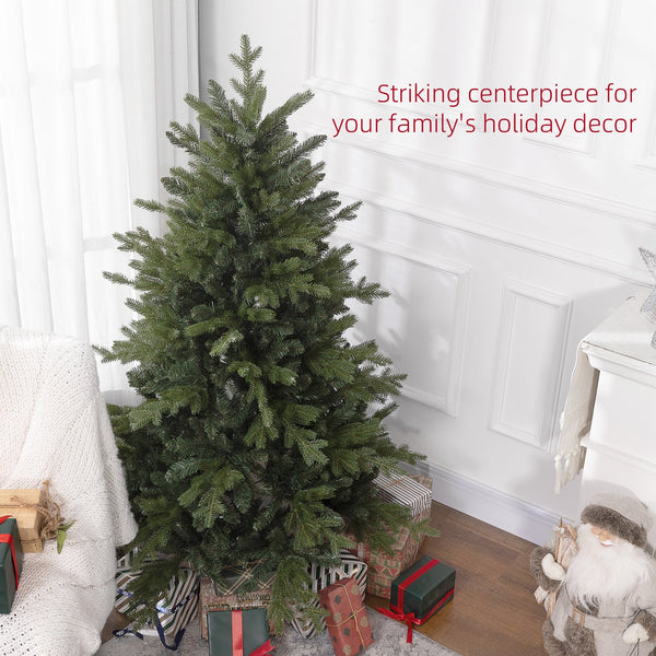 English Elm Homcom 5Ft Artificial Christmas Tree - 1309 Tips, Easy Assembly, Realistic Look For Festive Decor W2225P229374