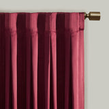 Croscill Classics Avignon Glam/Luxury Pleat Curtain Panel with Tieback (Single) CCL40-0048 Burgundy