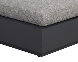 Sunpan Tavira Lounger - Stylish Outdoor Seating with Durable Lanikai Fabric & Charcoal Aluminum Frame