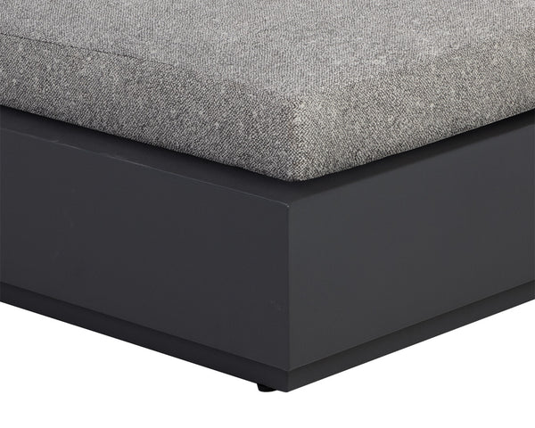 Sunpan Tavira Lounger - Stylish Outdoor Seating with Durable Lanikai Fabric & Charcoal Aluminum Frame