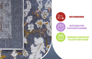 English Elm Loom & Luxe 2X8 Blue Traditional Area Rug - Stylish, Stain Resistant, Pet-Friendly For Any Room B335P289484