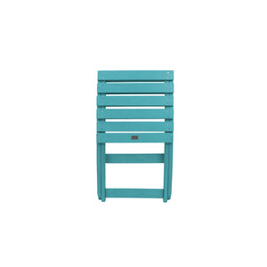 English Elm Coastal Bay Recycled Hdpe Folding Bistro Chair for Patio and Balcony Use Teal B2745P409658
