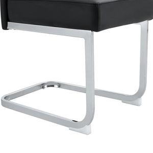 English Elm Set Of 4 Black Ergonomic Dining Chairs With Spring Support - Modern Comfort & Style For Any Space W3226P279080-GIGA