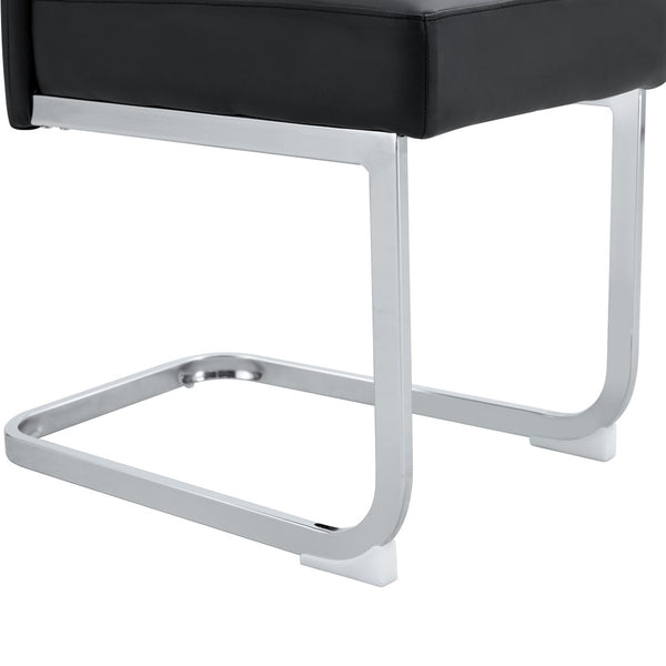 English Elm Set Of 4 Black Ergonomic Dining Chairs With Spring Support - Modern Comfort & Style For Any Space W3226P279080-GIGA