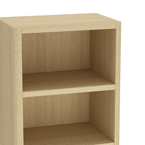 English Elm Rivington 28" Modern 5-Shelf Open Bookcase with Adjustable Shelves and Warm Wood Grain Finish Oak B365P398314