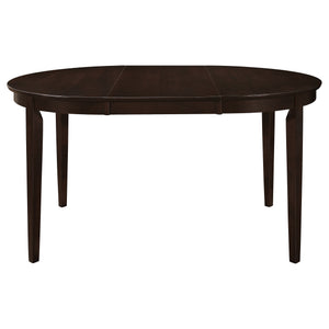 English Elm Gabriel Oval Extension Dining Table Set Seats Six Cappuccino Veneer Classic Style B062S01792