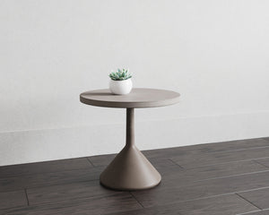 Sunpan Adonis Concrete Coffee Table - Bold Modern Design, Round Grey Top, Perfect for Indoor & Outdoor Use