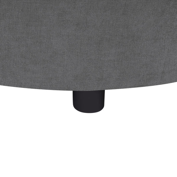 English Elm Modern L-Shaped Sectional Sofa With Curved Chaise, Usb Ports & Storage, Soft Chenille, Grey Finish N719S002170E