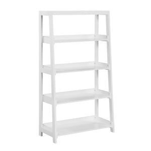 English Elm Modern Four Shelf Wooden Bookcase Vertical Storage Unit for Bedroom or Office White B011P460156