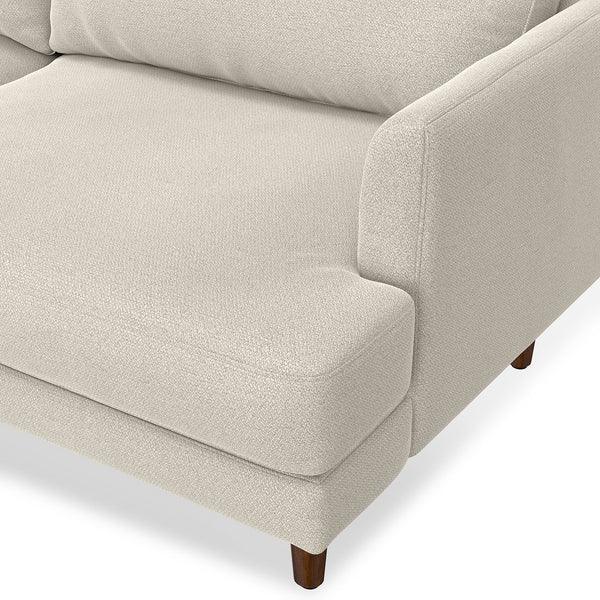 English Elm Livingston Cream White 76" Sofa — Eco-Friendly Woven-Blend, 7" Feather-Foam Cushions, 600 lb Capacity B136P364284