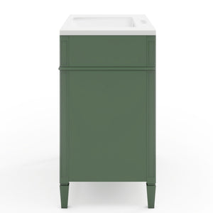 English Elm 36'' Modern Bathroom Vanity With Top Sink, 3 Drawers, Roman Legs & Adjustable Shelving For Storage SW000119AAF-2