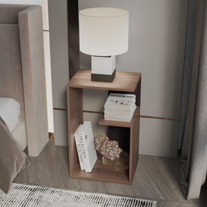 English Elm Everet 25" 3-Tier Shelf Side Table – Compact Multicolor End Table with Sturdy Shelves for Storage and Style B070P363824