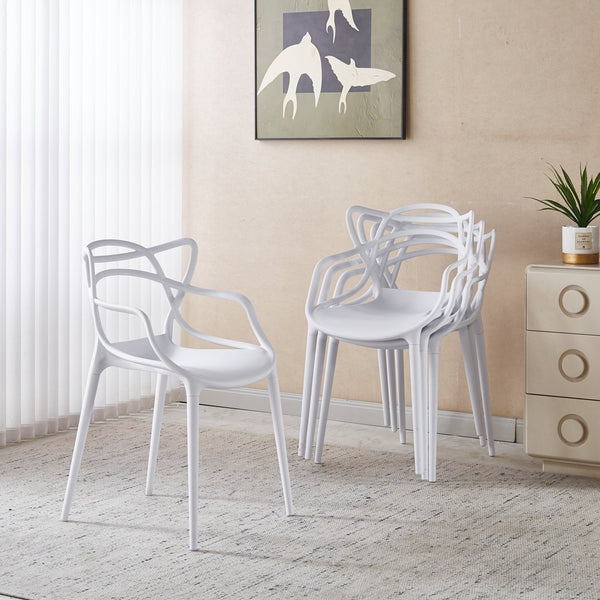 English Elm 1+4,5pieces Mid-century Dining Set White Mdf Top Tapered Metal Legs Seats Six W3766S00008