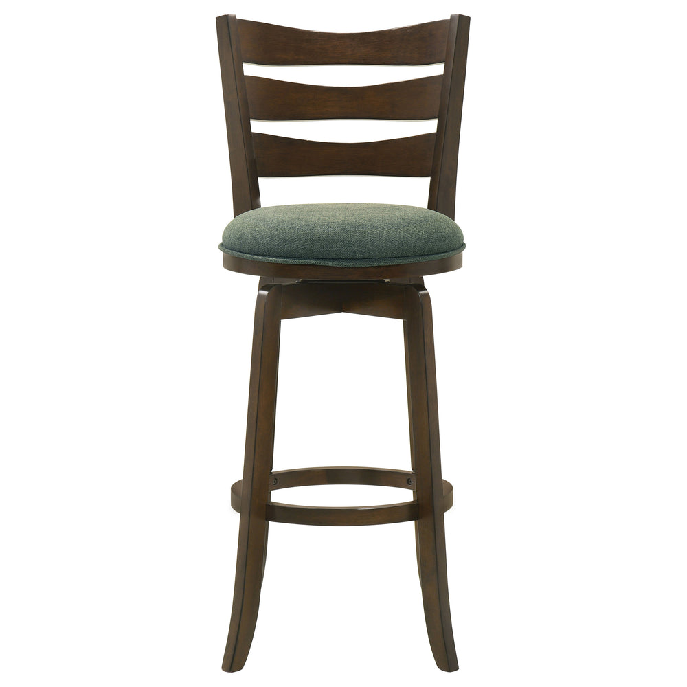 English Elm Fenster Hunter Green Swivel Bar Chair - Classic Pub Style, 360° Comfort & Rich Dark Cherry Finish B062P299940