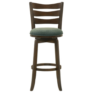 English Elm Fenster Hunter Green Swivel Bar Chair - Classic Pub Style, 360° Comfort & Rich Dark Cherry Finish B062P299940