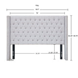 Madison Park Amelia Transitional Upholstery Headboard MP116-0358 Grey