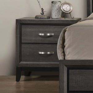 English Elm Contemporary Glam Nightstand Glossy White Lacquer Chrome Legs Dovetail Drawer Bedroom Gray B2741P435308