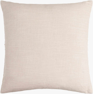 Surya Embrey 18"L X 18"W Cotton Accent Pillow - Modern Minimalist Design For Contemporary Homes Beige Cotton,Cotton Ebe001-2222p