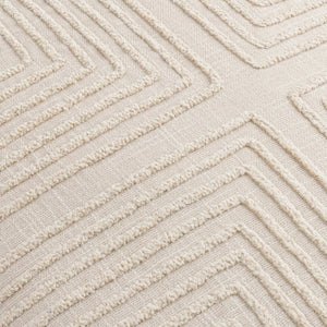 Surya Embrey 18"L X 18"W Cotton Accent Pillow - Modern Minimalist Design For Contemporary Homes Beige Cotton,Cotton Ebe001-2222p