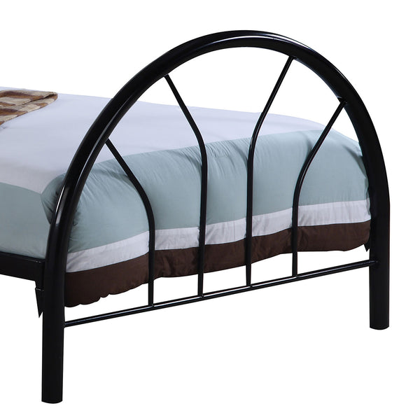 English Elm Kingston Twin Over Full Metal Bunk Bed with Sleek Tubular Frame, Dorm-Chic Design and Space-Saving Style Black B062P340734
