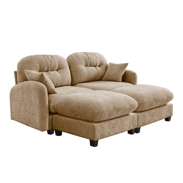 English Elm Cloud Sectional Sofa – Premium Chenille Fabric, Tufted Backrest & Flexible Layouts For Modern Homes W714S01376