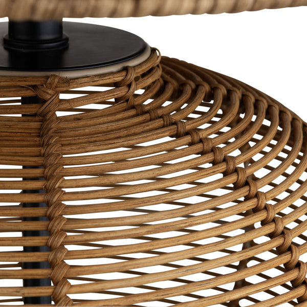 Crestview Collection 26"H Rattan Table Lamp - Handwoven Shade, Tropical Vibe, 2-bulb Socket, Natural Brown Finish   Cvnzam012a