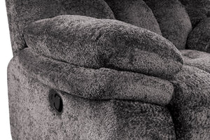 English Elm Dark Gray Glider Recliner with Power Console USB-A & USB-C Pillow-Top Track Arms High-Density Foam 43"W B2741P395237