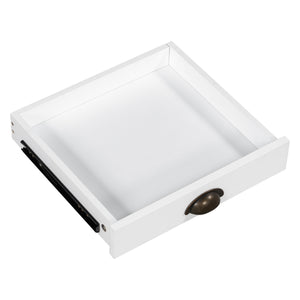 English Elm 67" White Executive Desk with Cabinet Storage Drawers and Usb Ports for Home Office N751S415500K