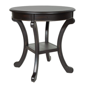 OSP Home Furnishings Vermont Accent Table Antique Black