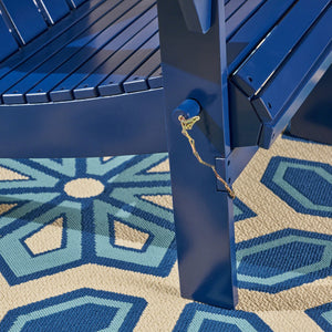 English Elm Christopher Knight Home® - HOLLYWOOD Acacia Wood Foldable Adirondack Chair for Patio & Poolside — Weather-Resistant, Classic Comfort Blue 39.25 L x 24.5 W x 7.75 H 62399.00BLU