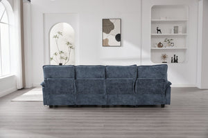 English Elm United U-Shape Sectional Sofa 106" - Modern Chenille Couch With Usb Ports, Storage Ottoman & Pillows W1568S00233-GIGA