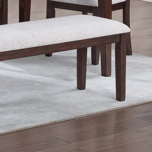 English Elm Modern Classic Cushion Padded Seat Walnut 46" Dining Bench with Tapered Legs, Cozy Upholstered Seating B011P370881