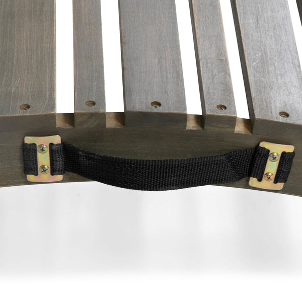 English Elm Christopher Knight Home® - LAHAINA Acacia Wood Foldable Chaise Lounge for Patio & Poolside — Weather-Resistant, Portable Comfort Grey 38.5 L x 24.75 W x 8.5 H 57076.00GRY