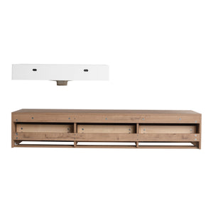 English Elm 60-Inch Wall-Mounted Bathroom Vanity With Stylish Resin Sink, Soft-Close Drawers & Modern Design W999S00355