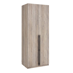 English Elm Lee 32" Rustic Gray Wardrobe Closet – Stylish, Space-Saving Storage With Soft-Close Hinges & Easy Assembly B365S00134