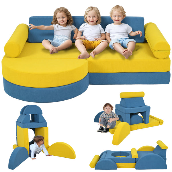 English Elm Qaba 14 Piece Modular Foam Play Couch Convertible Kids Floor Sectional Sofa W2225P249711