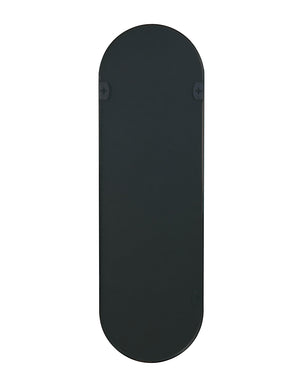 English Elm Black Pill Shaped 63x20in Full-Length Wall Mirror – 4mm HD Glass, Anti-Rust Aluminum Frame, Shatterproof W2203P230581