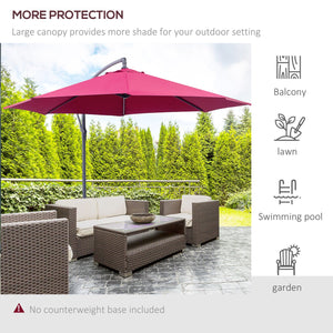 English Elm Retractable Patio Awning with Manual Crank Aluminum Frame Uv Blocking Canopy T3971P384100