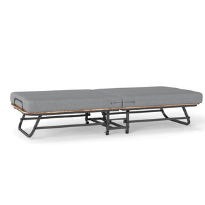 English Elm Portable Folding Guest Bed with Memory Foam and Reinforced Steel Frame on Locking Wheels T3963P447221