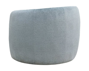 Sunpan Mircea Lounge Chair - Curved Sculptural Design for Contemporary Living Spaces, Stylish Comfort Bergen French Blue