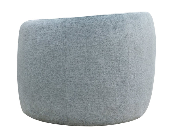 Sunpan Mircea Lounge Chair - Curved Sculptural Design for Contemporary Living Spaces, Stylish Comfort Bergen French Blue